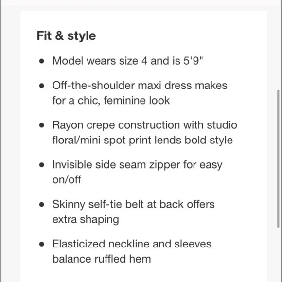 NWT Designer RIXO x Target Floral Off Shoulder Dress - Picture 15 of 16